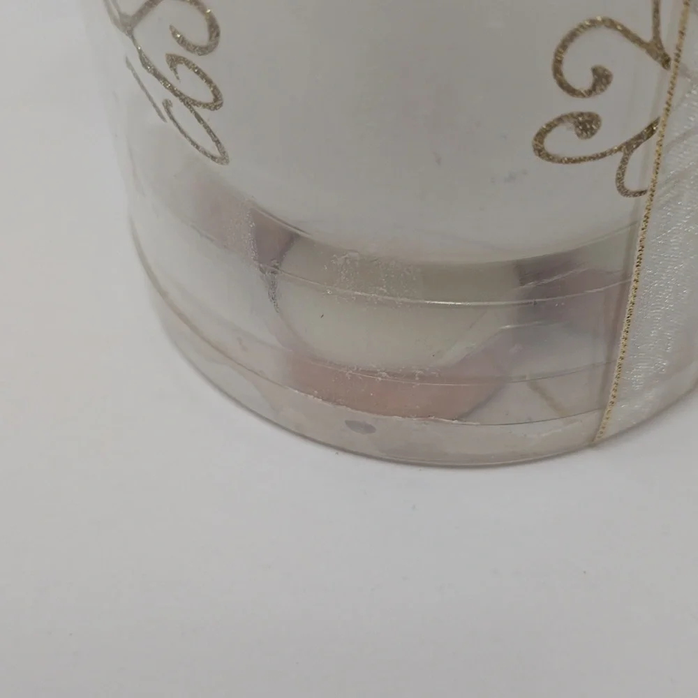 New Sealed Pier 1 Imports Ornament Tea Light Set White Gold